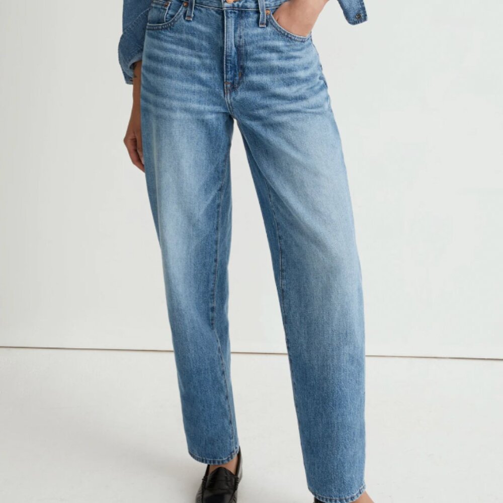 Madewell Slouchy Boyjean in Rosewell Wash, Size 25